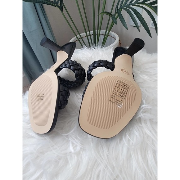 NWT Michael Kors Black Braided Amelia Strappy Mule - Women's Size 8M - Picture 7 of 9